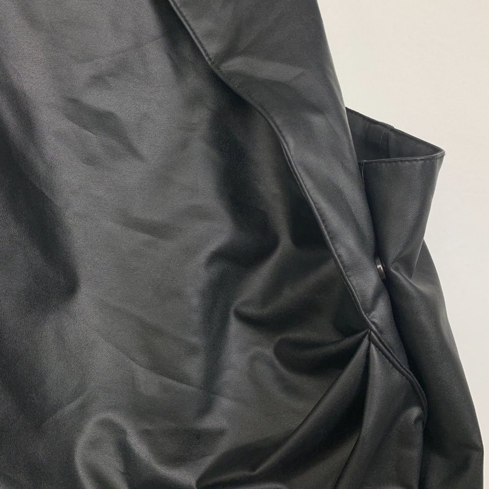 NWT Ronny Kobo X REVOLVE Sabrina Cut Out Blazer Mini Dress Leather Black - Picture 12 of 12